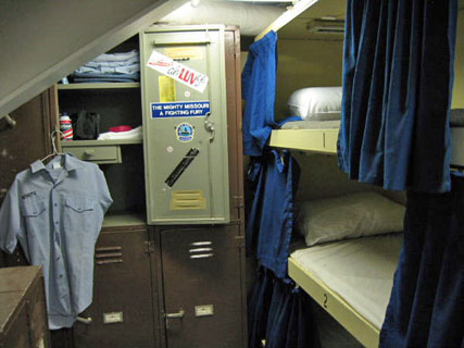 Battleship Missouri officer bunks