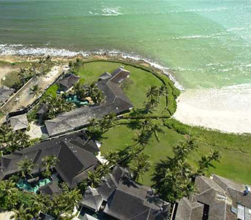 aerial view of Obama Kailua rental house