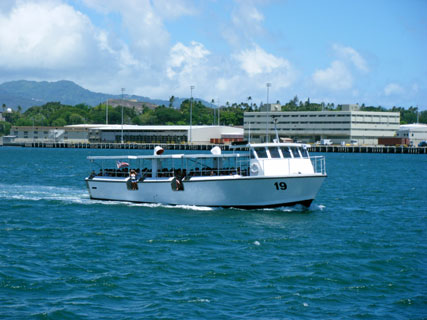 Ferry boat enroute to Arizona Memorial