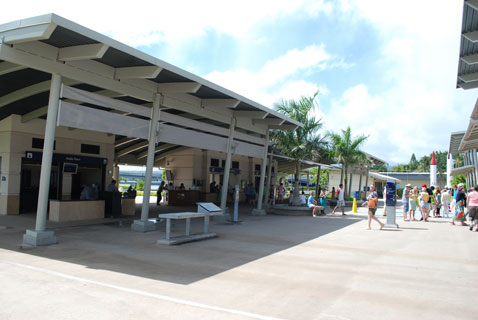 Pearl Harbor visitor center ticket counter