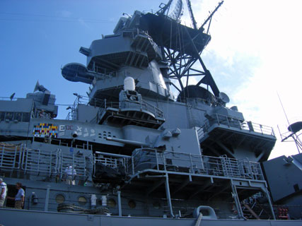 Battleship Missouri close-up