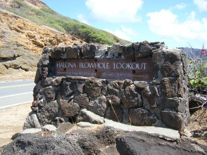  Halona Blowhole sign