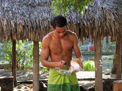 opening a coconut