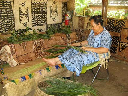 palm frond weaving