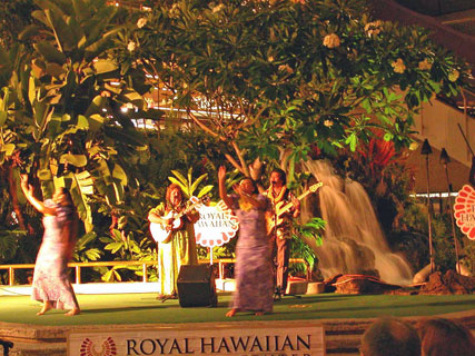 Royal Hawaiian luau hula dancers