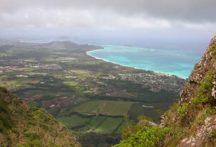 View of the windward side from Hawaii Kai mountain ridge