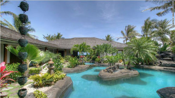 Pool at Obama house in Kailua