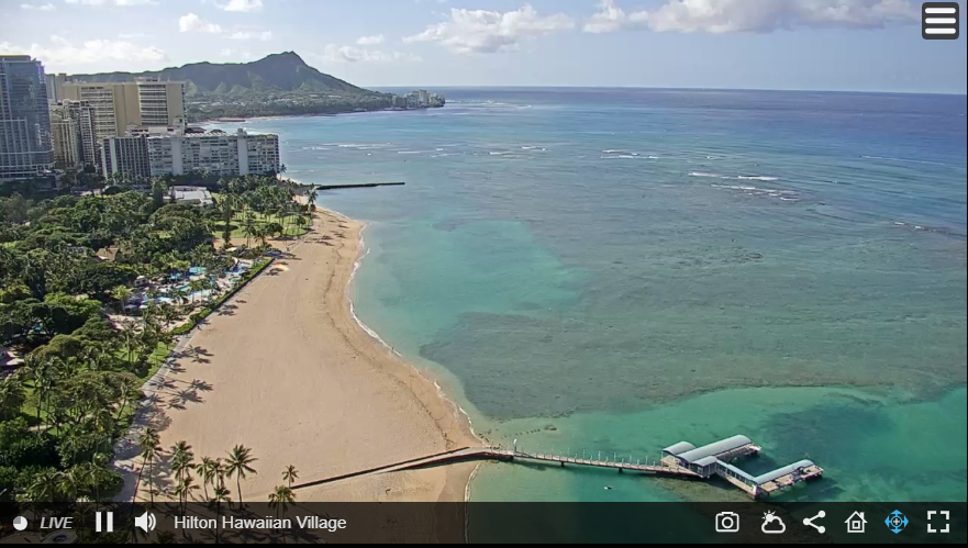 Diamond Head in Waikiki- live webcam
