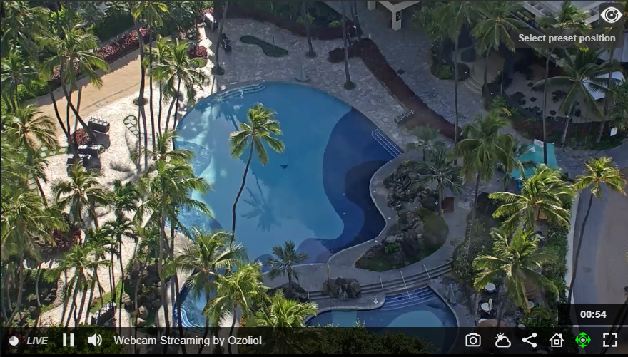 Swimming pool live webcam - Hawaii